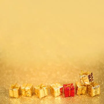 Holiday gift boxes Stock Photos