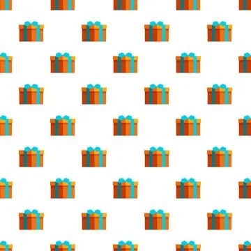 Holiday gift boxes seamless pattern repeating background イラスト素材