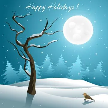 Holiday Greeting Card Stock Illustration