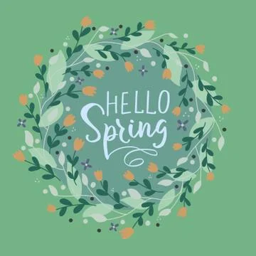Holiday greeting card for spring Stock Illustration
