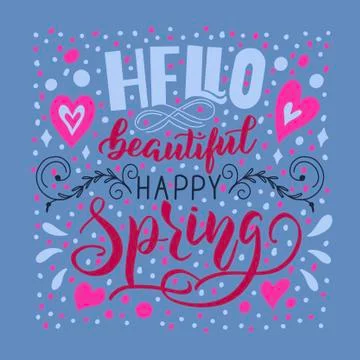 Holiday greeting card for spring Stock Illustration