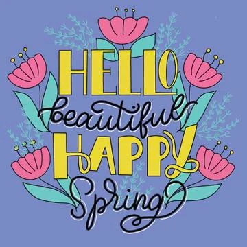 Holiday greeting card for spring Stock Illustration