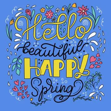 Holiday greeting card for spring Stock Illustration