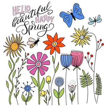 Holiday greeting card for spring Stock Illustration