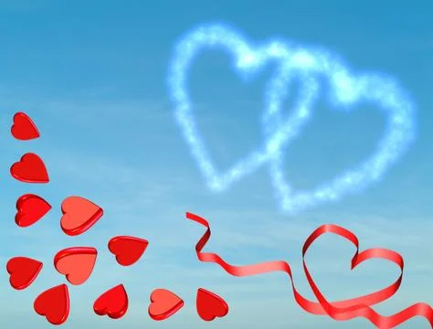 Holiday heart background Stock Illustration