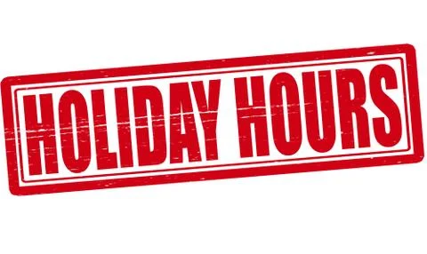 Holiday hours Stock Illustration