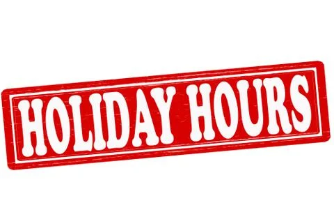 Holiday hours Stock Illustration