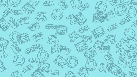 Holiday icon random pattern loop background animation Stock Footage 318582498