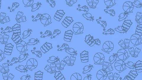 Holiday Icon Seamless Pattern 01 Stock Footage 322144782