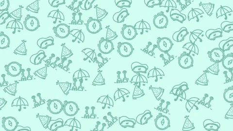 Holiday Icon Seamless Pattern 02 Stock Footage 322144783