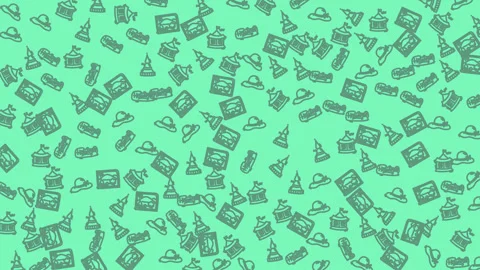 Holiday Icon Seamless Pattern 09 Stock Footage 322145287