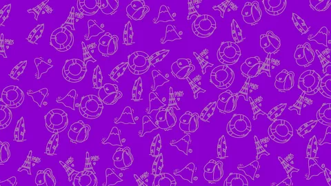 Holiday Icon Seamless Pattern 10 Stock Footage 322145317