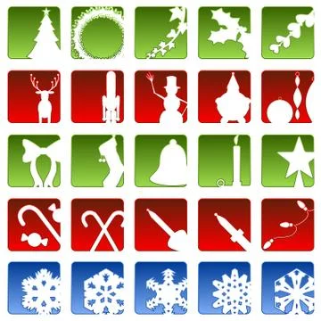 Holiday icons Stock Illustration