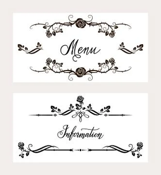 Holiday invitation cards set Illustrazione stock