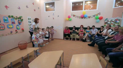 Holiday in kindergarten Stock Footage 24720785