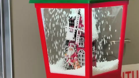 Holiday lantern featuring Santa Claus Stock Footage 324835065