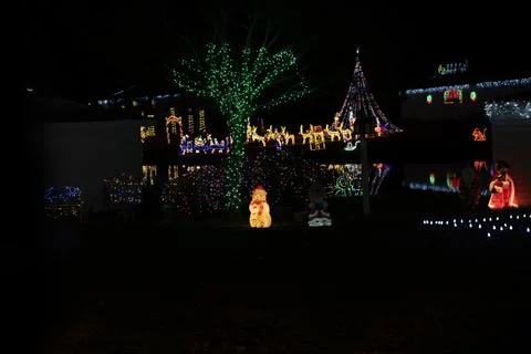 Holiday Light Display Stock Photos