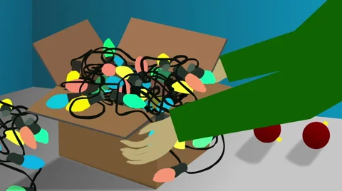 Holiday Lights Animation 1 Stock Footage 54586548