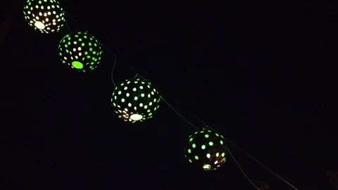 Holiday Lights at Night Stock-Footage 113151189