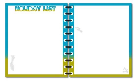 Holiday List Notepad Stock Illustration