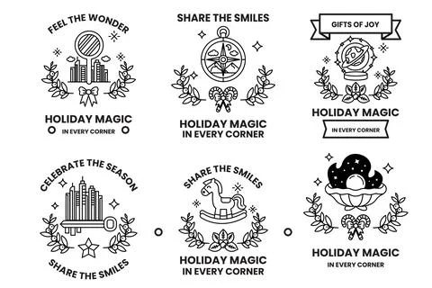 Holiday magic is a concept that is being shared in every corner Stock Illustration