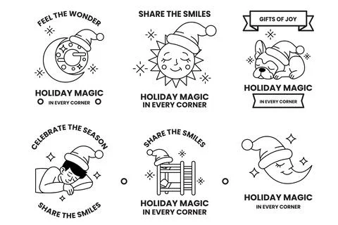 Holiday magic is a concept that is being shared in every corner Stock Illustration