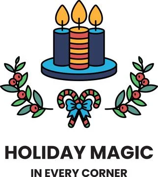 Holiday magic is a concept that is often associated with the festive season Stock Illustration