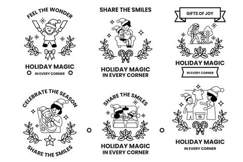 Holiday magic is the idea of the image Stock Illustration