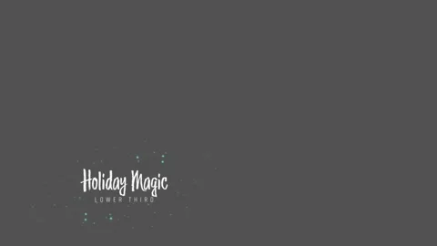 Holiday Magic Particles Lower Third After Effects stock