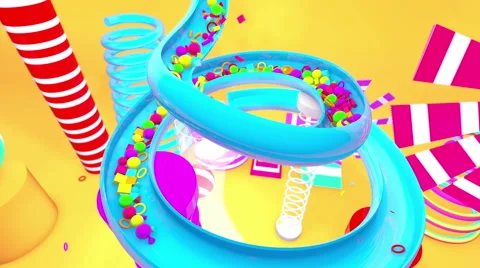 Holiday Motion Graphics PlayGround 3D Stock Footage 56144527