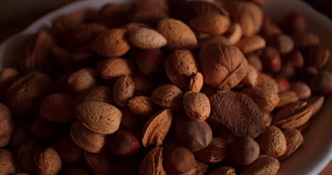 Holiday Nut Platter with static hold Stock Footage 292926427