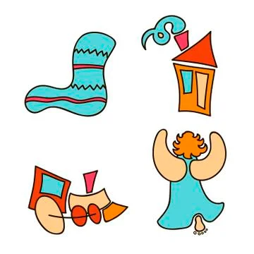 Holiday objects collection.  Stock Illustration