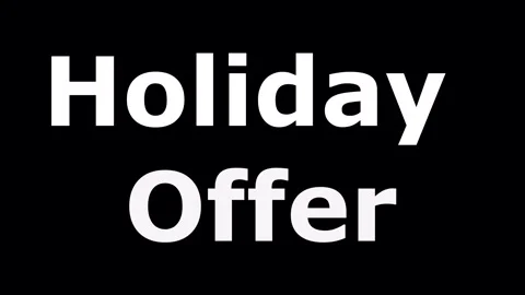 Holiday Offer Bold Text Animation on Dark Background Stock Footage 331810256