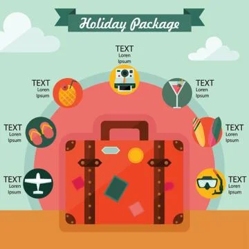 Holiday Package Infographic イラスト素材