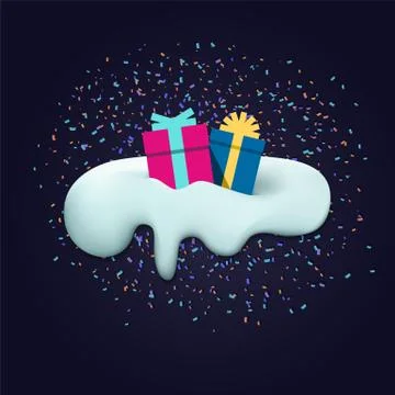 Holiday packaged gift Stock Illustration