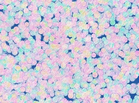 Holiday painted rounds bokeh backgrounds Illustrazione stock