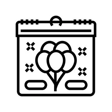 Holiday parade line icon vector illustration 库存插图
