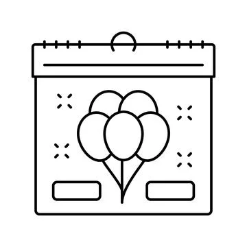 Holiday parade line icon vector illustration Stock-Illustration
