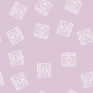 Holiday parade line seamless pattern 库存插图