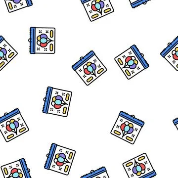 Holiday parade vector seamless pattern Stock Illustration