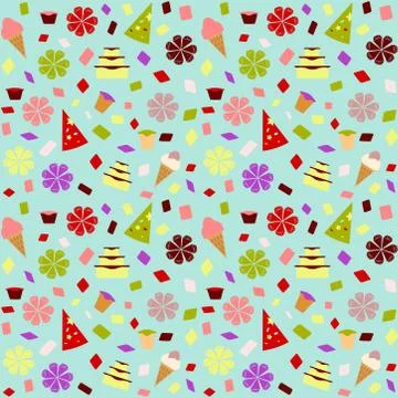 Holiday party seamless pattern. Vector Stock Illustration