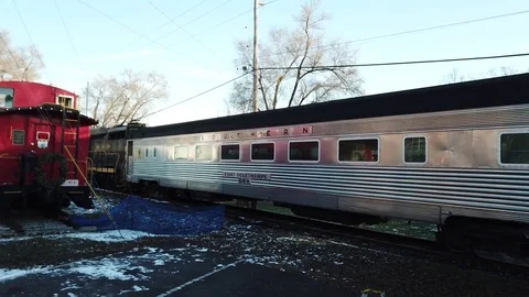 Holiday passenger train. Vidéo 83289196
