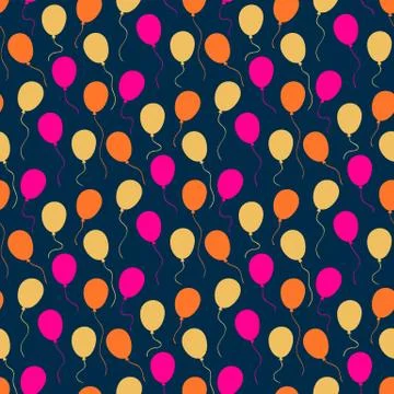 Holiday pattern with balloons Stock Illustration