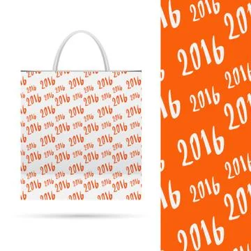 Holiday pattern over paper package Stock Illustration