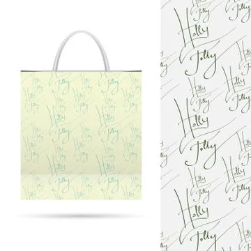 Holiday pattern over paper package Stock Illustration