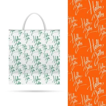 Holiday pattern over paper package Stockillustratie