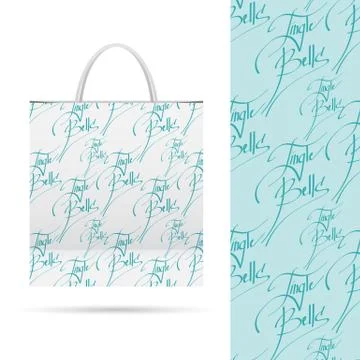 Holiday pattern over paper package Illustrazione stock