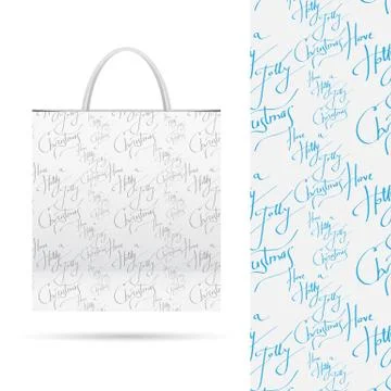 Holiday pattern over paper package Stock Illustration