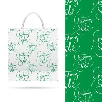 Holiday pattern over paper package 스톡 일러스트