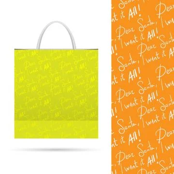 Holiday pattern over paper package Stock Illustration